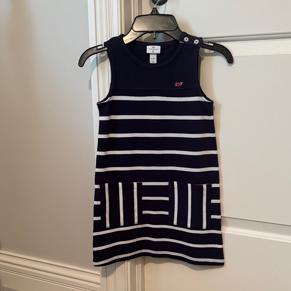 Vineyard Vines/Target Navy and White Striped Sleeveless Dress